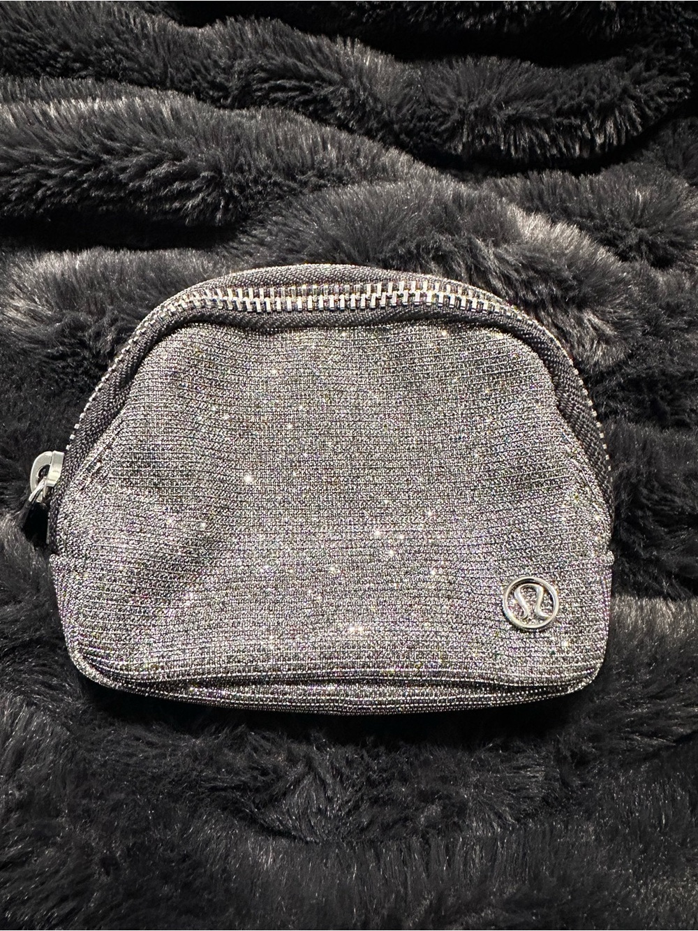 Lululemon Everywhere Belt Bag Nano Glitter Blk/Slvr NWT OS